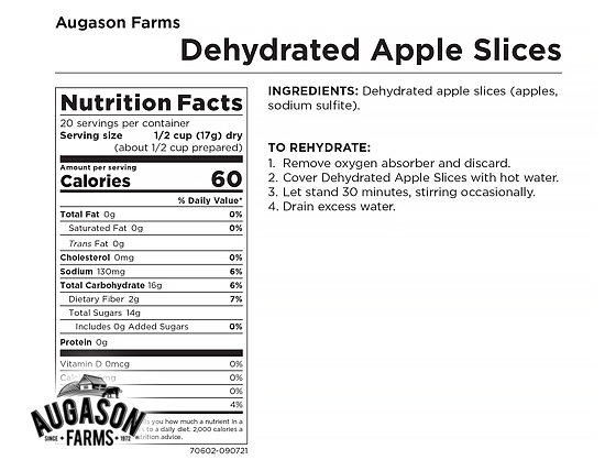 Augason Farms: Dehydrated Apple Slices Can
